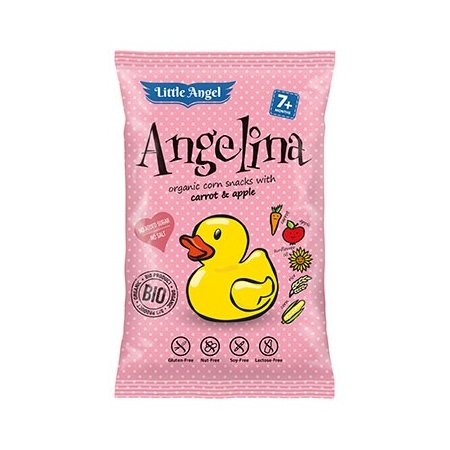 CHRUPKI KUKURYDZIANE TRUSKAWKA JABŁKO ANGELINA BEZ GLUTENU BIO 30g - CIBI