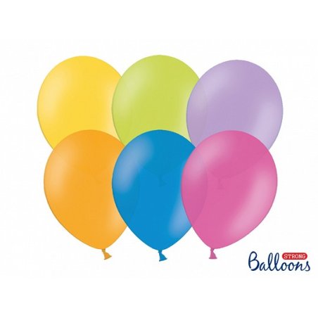 BALONY STRONG 27 cm PASTEL 10 szt. - PARTY TIME