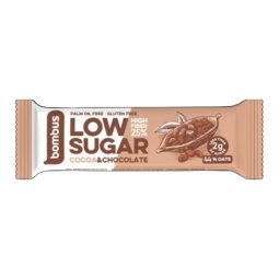 Baton Low Sugar kakao - czekolada bezglutenowy 40g - Bombus