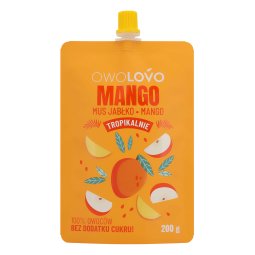 OWOLOVO mus w tubce tropikalny mango 200g