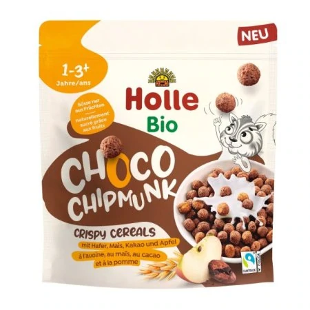 PŁATKI ŚNIADANIOWE KULKI ZBOŻOWE KAKAOWA WIEWIÓRKA OD 1 R.Ż. BEZ DODATKU CUKRU BIO 125g - HOLLE