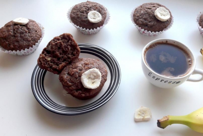 Przepis na pyszne muffinki czekoladowo - bananowe