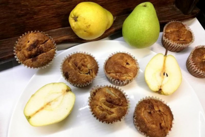 Przepis na cynamonowe muffinki owsiane z gruszką bez cukru